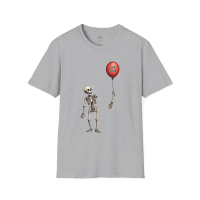 Skeleton Balloon 'This Never Ends Well' Graphic Tee