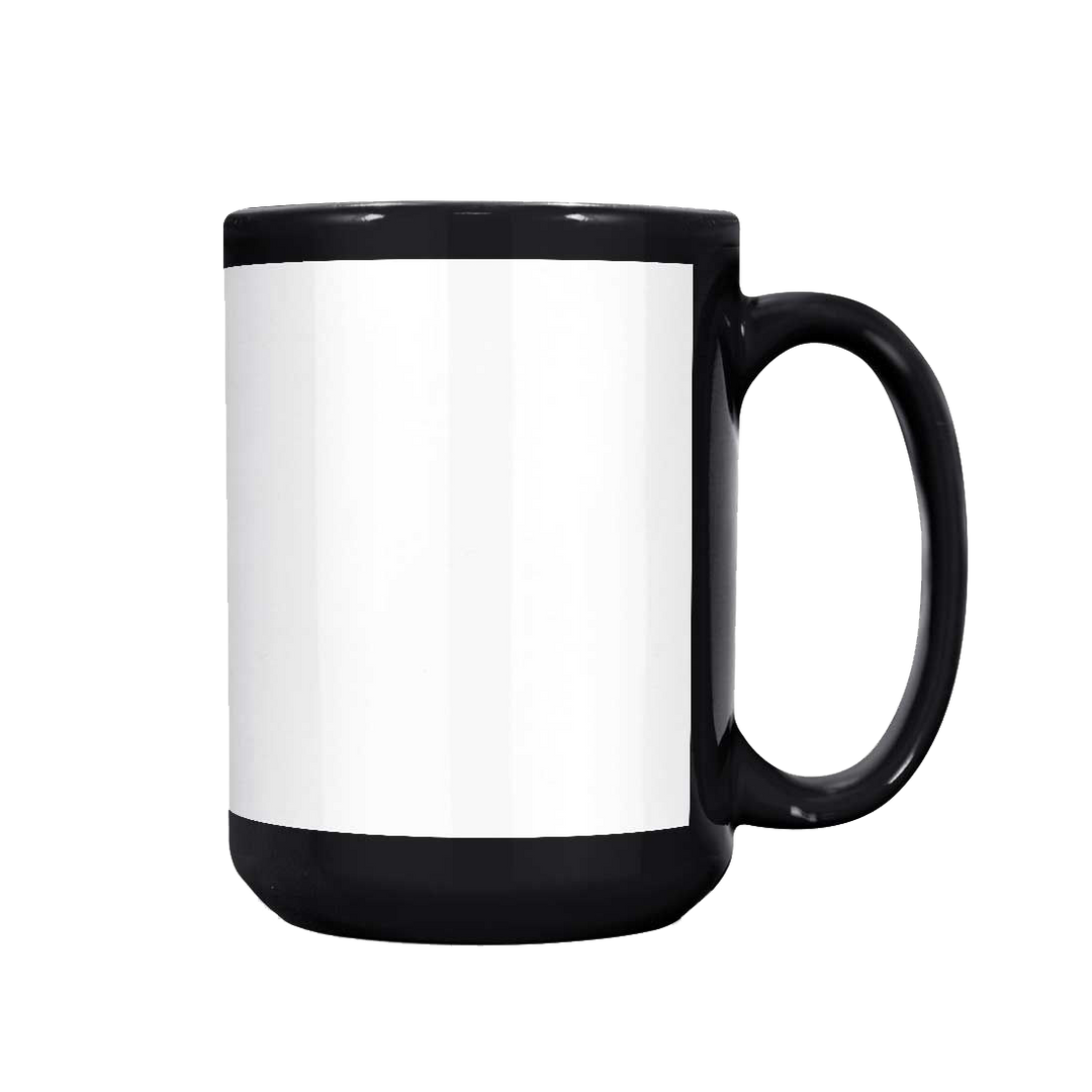 15oz Black Ceramic Coffee Mug