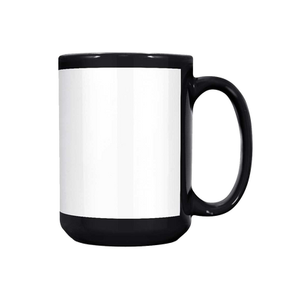 15oz Black Ceramic Coffee Mug