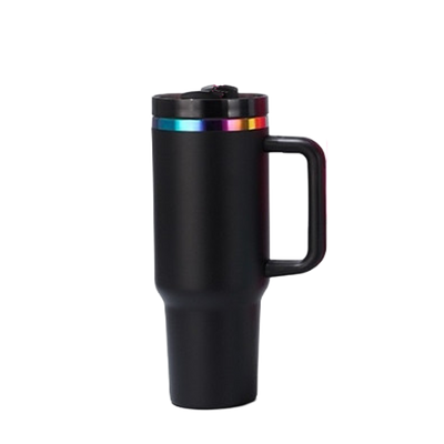 Personalized 40oz Rainbow Plated Underlay Engravable Stainless Steel Tumbler