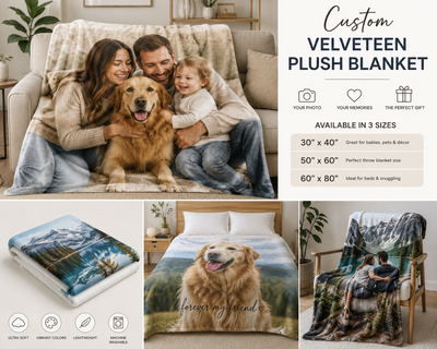 Custom Velveteen Plush Blanket