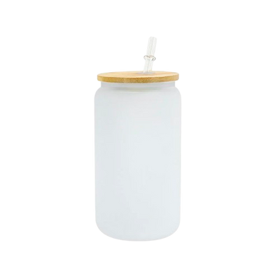 Personalized 16oz Frosted Glass Can
