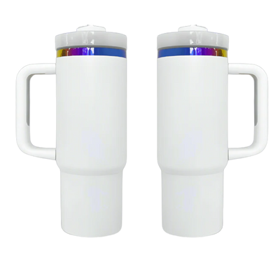 Personalized 30oz Rainbow Plated Engravable Stainless Steel Tumbler