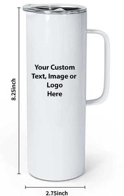Customizable 20oz Tumbler with Handle - M.S.A. Custom Creations