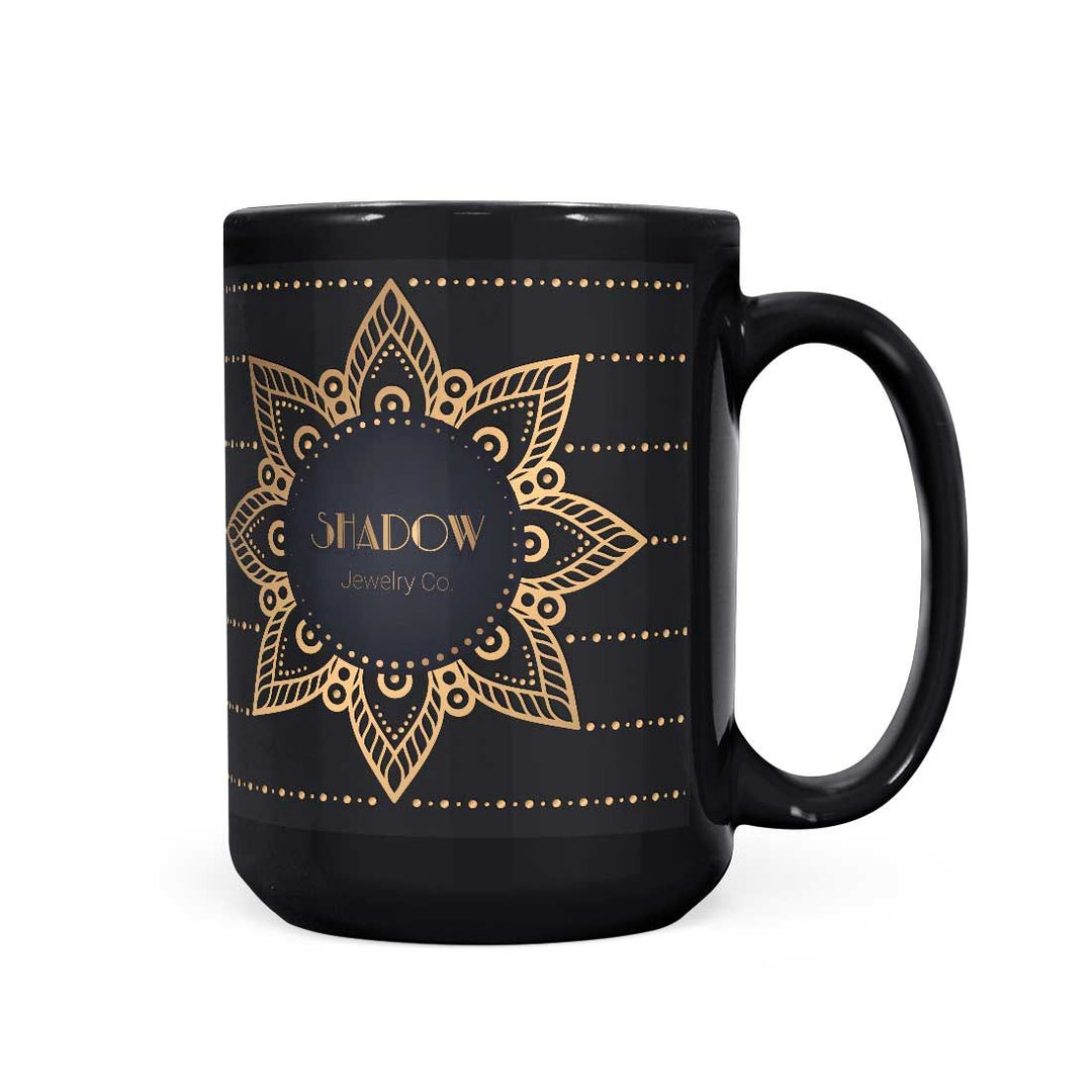 15oz Black Ceramic Coffee Mug