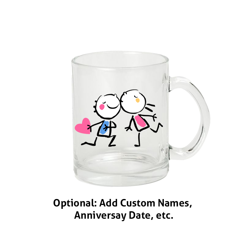 Love 11oz Customizable Glass Coffee Mug - M.S.A. Custom Creations