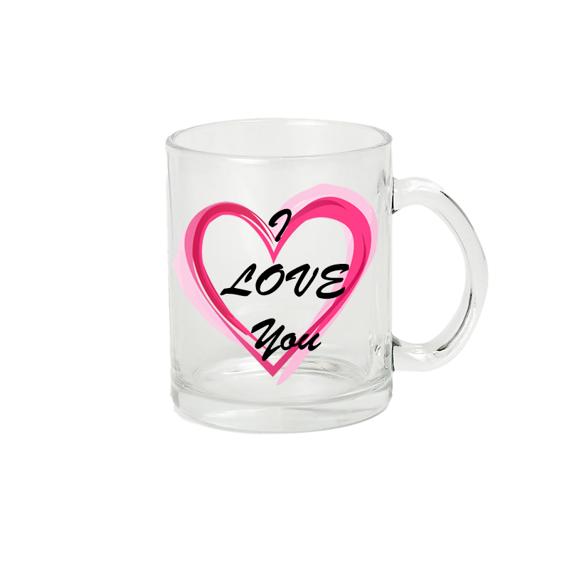 I Love You 11oz Glass Coffee Mug - M.S.A. Custom Creations