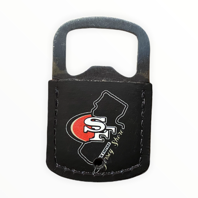 Niner Empire Jersey Shore Chapter PolyLeather Clad Stainless Steel Bottle Opener - M.S.A. Custom Creations