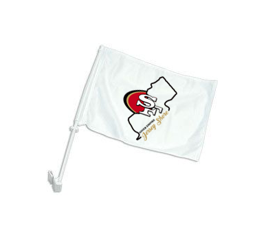 NEJSC Two Sided Polyester Car Flag and Pole - M.S.A. Custom Creations