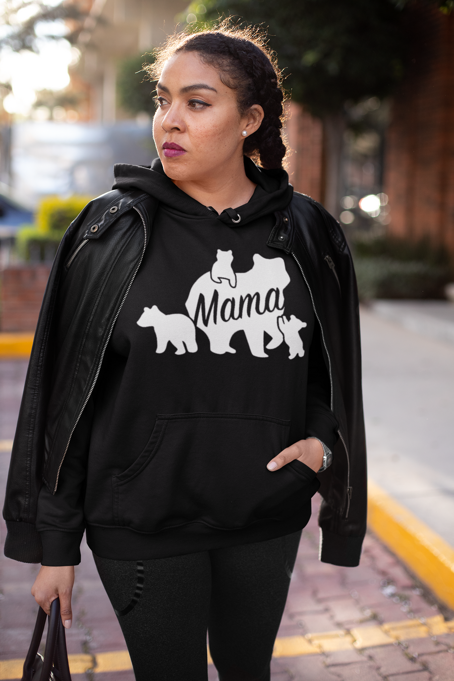 Mama Bear Hooded Sweatshirt - M.S.A. Custom Creations