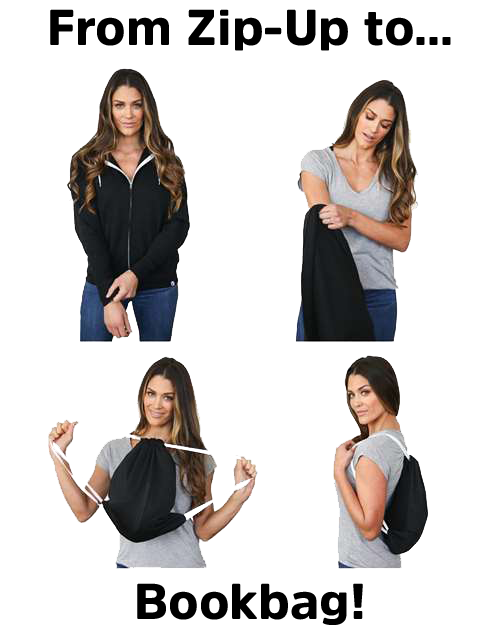 Customizable Quickflip Hoodie - Converts to Backpack - M.S.A. Custom Creations